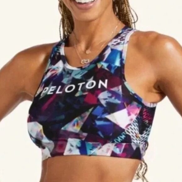 Peloton × WITH “Jewels In Space” High Neck Racerback Sports Bra | Size Large - Picture 1 of 12